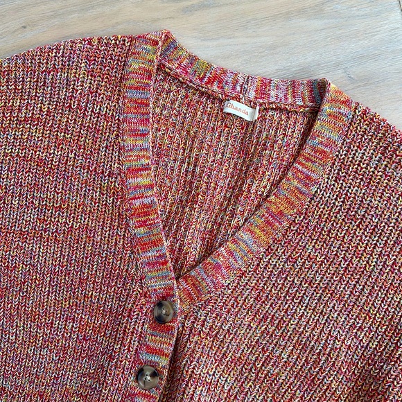 Ghanda cropped multicolour knit cardigan - Picture 2 of 4